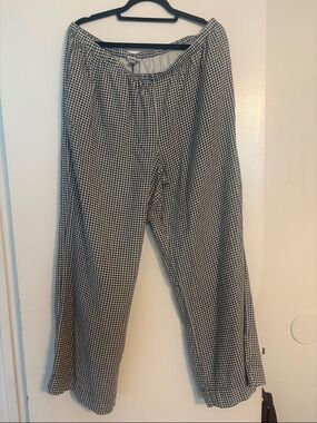 A new day Black and White Gingham Pants